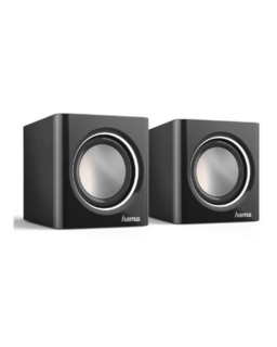 Hama Sonic Mobil 185 2.0 Notebook Speakers, 3.5 mm Jack, USB-A for Power, Inline Volume Controls