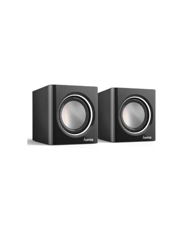 Hama Sonic Mobil 185 2.0 Notebook Speakers, 3.5 mm Jack, USB-A for Power, Inline Volume Controls