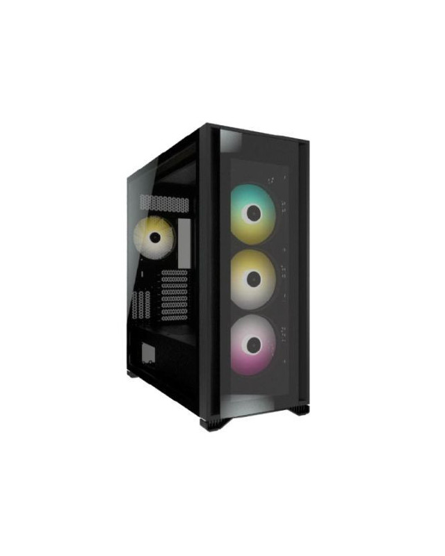 Corsair iCUE 7000X RGB Gaming Case w/ 3x Tempered Glass Panels, E-ATX, 3 x SP140 RGB Elite Fans, iCUE Commander CORE XT included, USB-C, Black