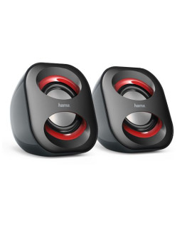 Hama Sonic Mobil 183 2.0 Notebook Speakers, 3.5 mm Jack, USB-A for Power, Inline Volume Controls