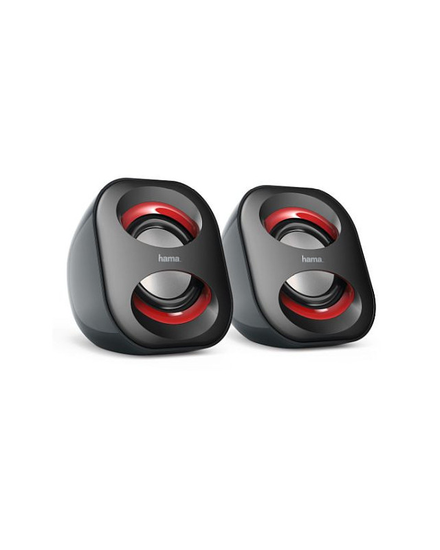 Hama Sonic Mobil 183 2.0 Notebook Speakers, 3.5 mm Jack, USB-A for Power, Inline Volume Controls