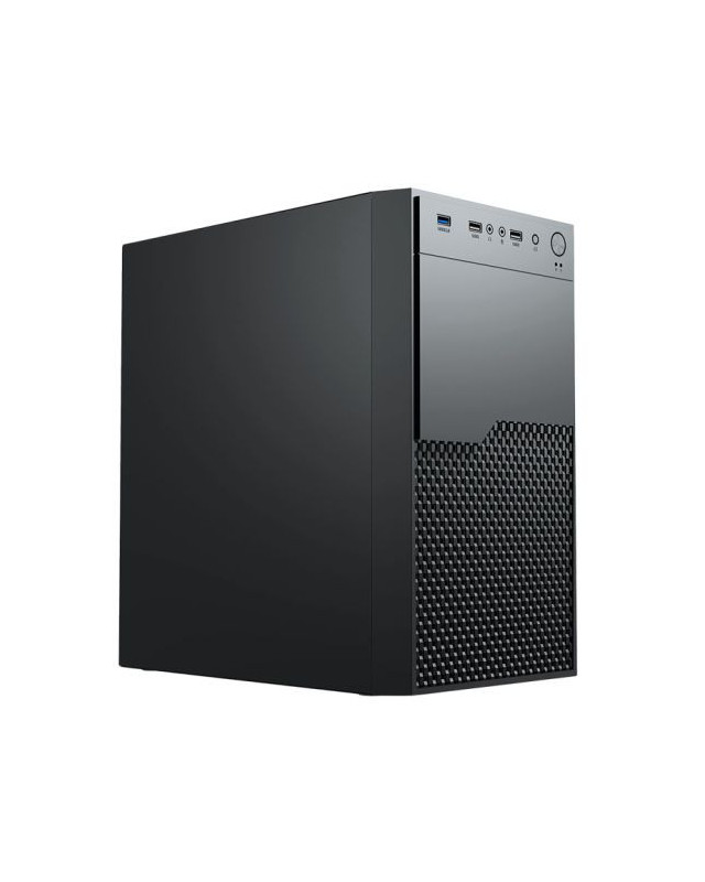 Vida Enterprise Black Office Case, Micro ATX, 12cm Fan, Mesh Front