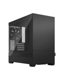 Fractal Design Pop Mini Silent (Black TG) Gaming Case w/ Clear Glass Window, Micro ATX, Sound-Damping Steel & Foam, 3 Fans
