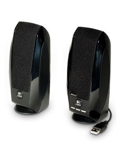 Logitech S150 2.0 Digital Speaker System, 5W RMS, Black, USB, Brown Box