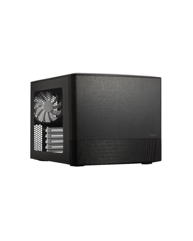 Fractal Design Node 804 (Black) Cube Case w/ Clear Window, Micro ATX, Brushed Al. Front, Optical Drive Option, 280mm Watercooling, 3 Fans, Fan Controller
