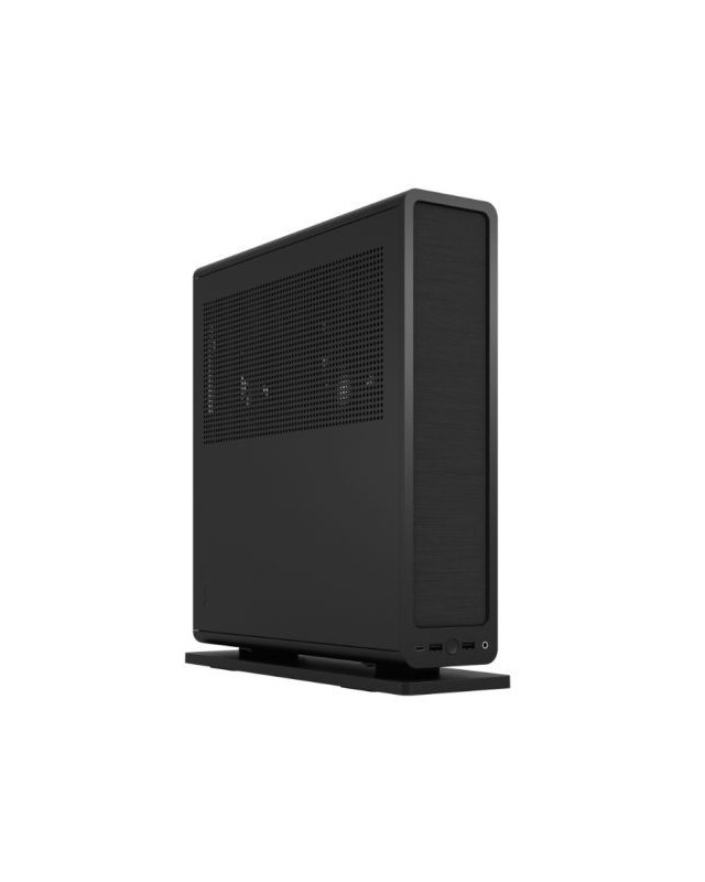 Fractal Design Ridge (Black) SFF Console-Type Case, Mini ITX, Requires SFX/SFX-L PSU, 2 Fans, PCIe 4.0 Riser Card, USB-C, Horizontal/Vertical Orientation