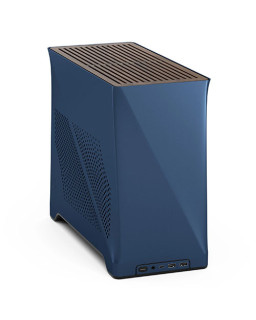 Fractal Design Era 2 ITX (Midnight Blue) Compact Case w/ Walnut Top, Mini ITX, Requires SFX/SFX-L PSU, 2 Fans, 3-Slot GPU & 280mm Radiator Support, USB-C