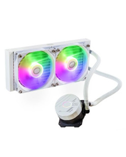 Cooler Master MasterLiquid 240L Core ARGB 240mm Liquid CPU Cooler, 2x ARGB PWM Fans, RGB Pump Head, White