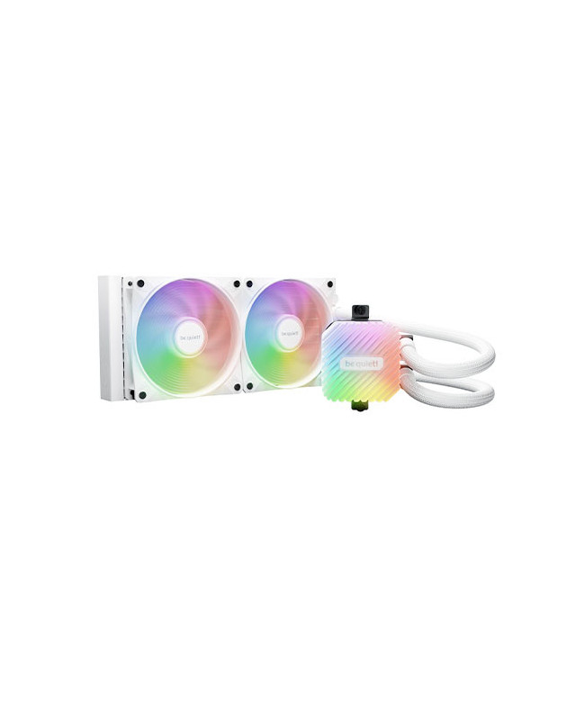 Be Quiet! Light Loop 240mm ARGB Liquid CPU Cooler, 2x Light Wings LX PWM Fans, ARGB Cooling Block, ARGB-PWM-Hub, White