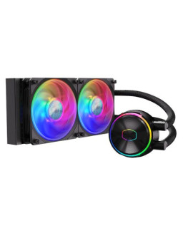 Cooler Master PL240 Flux ARGB 240mm Liquid CPU Cooler, 2x ARGB PWM Fans, RGB Pump Head, RGB Controller, Black