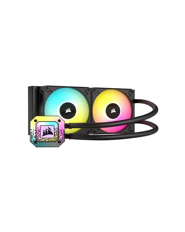 Corsair iCUE H100i ELITE CAPELLIX XT 240mm RGB Liquid CPU Cooler, AF120 RGB ELITE Fans, 33 LED Pump Head, iCUE Controller Included, Black