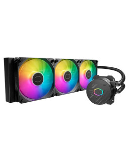 Cooler Master MasterLiquid 360L Core ARGB 360mm Liquid CPU Cooler, 3x ARGB PWM Fans, RGB Pump Head, Black
