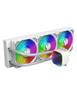 Vida Aquilo 360mm ARGB Liquid CPU Cooler, 3x ARGB PWM Fans, Infinity Mirror RGB Pump Head, White