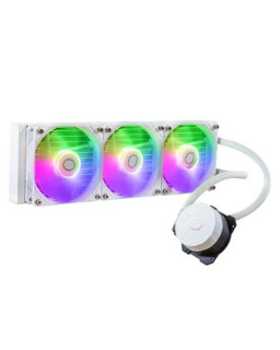 Cooler Master MasterLiquid 360L Core ARGB 360mm Liquid CPU Cooler, 3x ARGB PWM Fans, RGB Pump Head, White