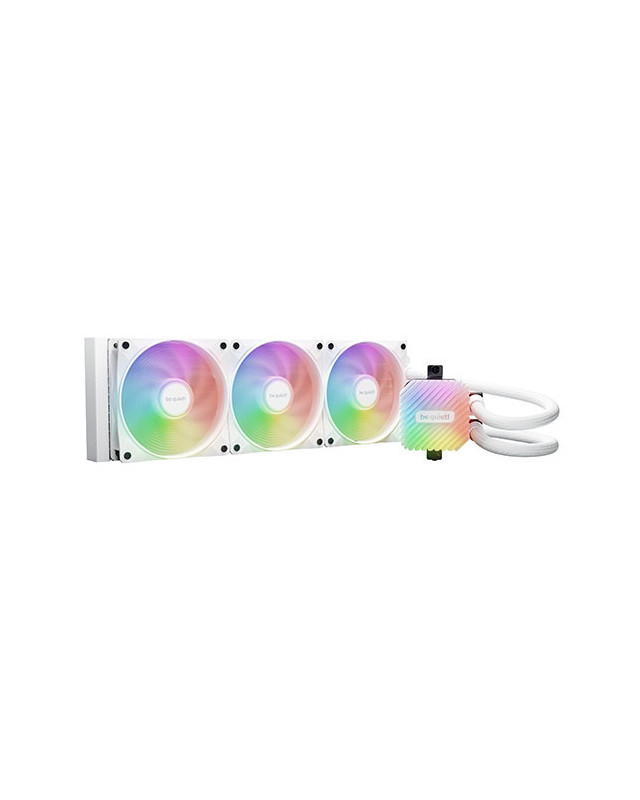 Be Quiet! Light Loop 360mm ARGB Liquid CPU Cooler, 3x Light Wings LX PWM Fans, ARGB Cooling Block, ARGB-PWM-Hub, White