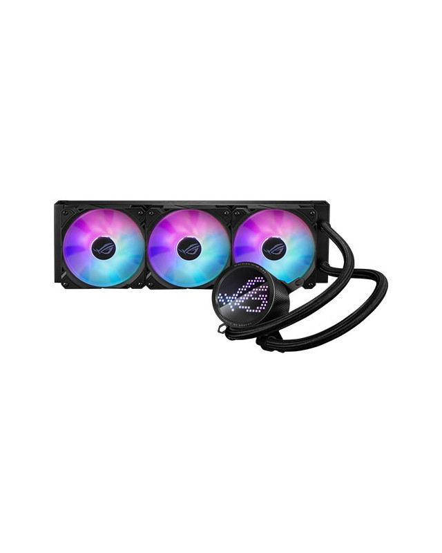 Asus ROG Ryuo III 360 ARGB 360mm Liquid CPU Cooler, 8th Gen Asetek Pump, 3 x ARGB Fans, Anime Matrix LED Display