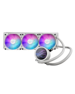 Asus ROG Ryuo III 360 ARGB 360mm Liquid CPU Cooler, 8th Gen Asetek Pump, 3 x ARGB Fans, Anime Matrix LED Display, White Edition