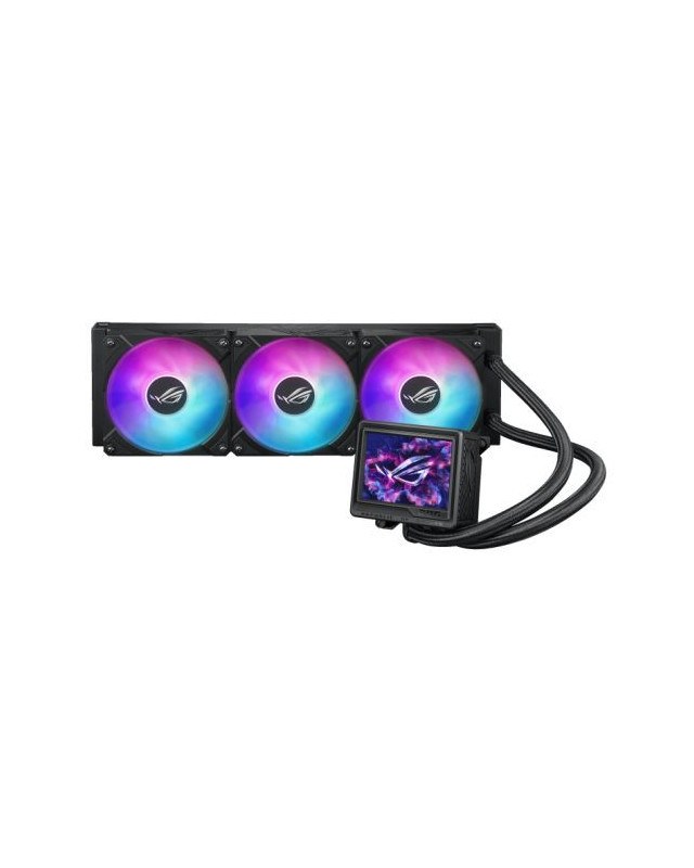Asus ROG Ryujin III 360 ARGB Extreme 360mm Liquid CPU Cooler, 3x Enhanced Magnetic ROG ARGB Fans, Upgraded Customisable 3.5" LCD Display, Black