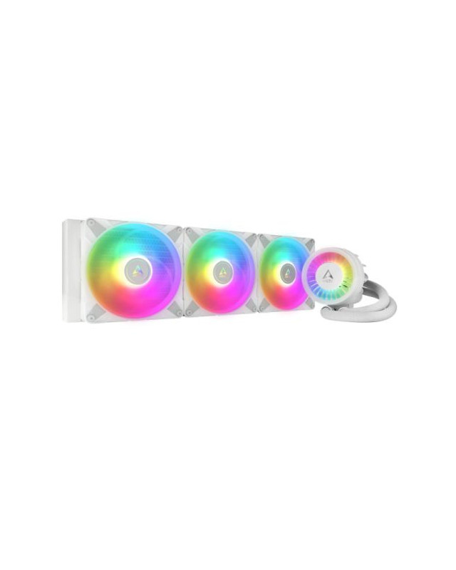 Arctic Liquid Freezer III A-RGB 420mm Liquid CPU Cooler, P14 PWM PST ARGB Fans & ARGB PWM Controlled Pump, White