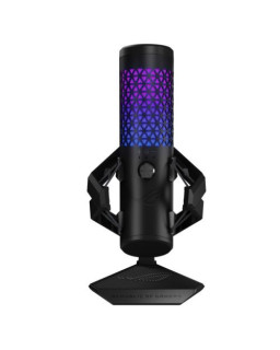 Asus ROG Carnyx USB Gaming Microphone, Studio-Grade 25mm Condenser, 192kHz/24-bit, High-Pass Filter, Pop Filter, Metal Mount, RGB Lighting, Black