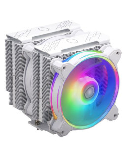 Cooler Master Hyper 622 Halo ARGB Dual Tower Heatsink & Fans, Intel/AMD, 6 Heat Pipes, 2x ARGB Fans, 157mm High, White