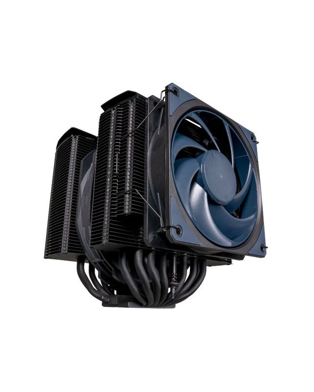 Cooler Master MasterAir MA824 Stealth Dual Tower Heatsink & Fans, Intel/AMD, 8 Heat Pipes, 2x Mobius Fans, 157mm High, All Black Design