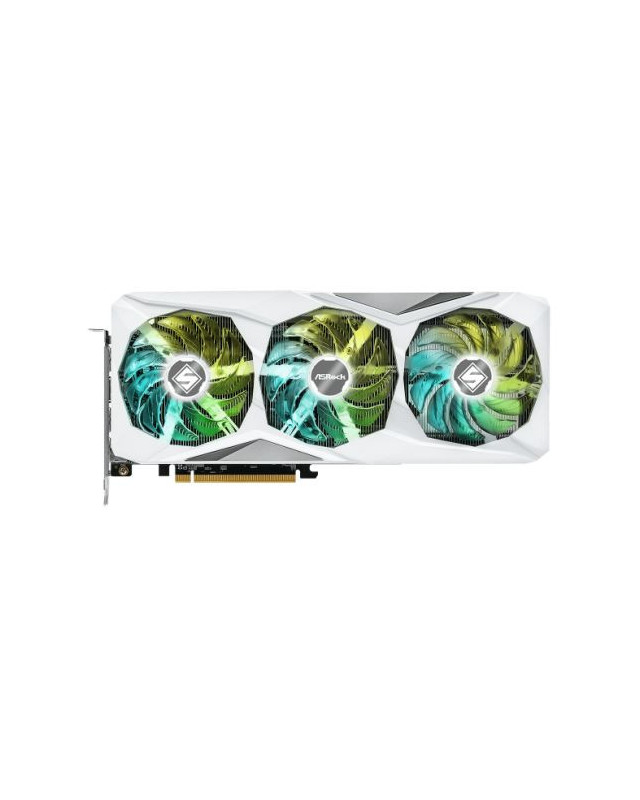 Asrock RX7600 XT Steel Legend 16GB OC, PCIe4, 16GB DDR6, HDMI, 3 DP, 2810MHz Clock, RGB Lighting, White, Overclocked