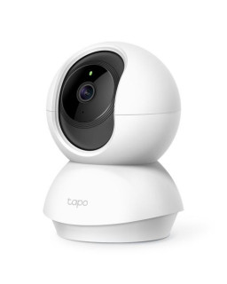 TP-LINK (TAPO C200) Pan/Tilt Home Security Wi-Fi Camera, 1080p, Night Vision, Motion Detection, Alarms, 2-way Audio, Voice Control, SD Card Slot
