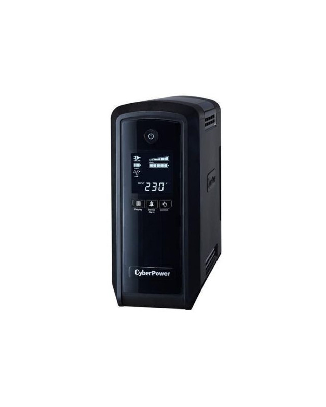 CyberPower PFC Sinewave 900VA Line Interactive Tower UPS, 540W, LCD Display, 2x UK Plug, 4x IEC, AVR Energy Saving