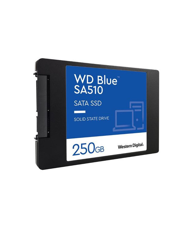 WD 250GB Blue SA510 G3 SSD, 2.5", SATA3, R/W 555/440 MB/s, 80K/78K IOPS, 7mm