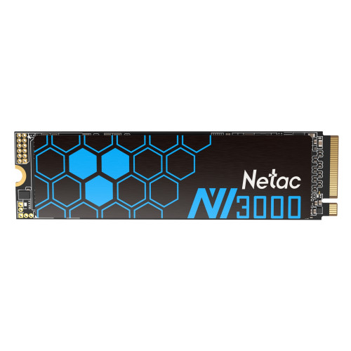Netac 500GB NV3000 M.2 NVMe SSD, M.2 2280, PCIe3, 3D TLC NAND, R/W 3100/2100 MB/s, 200K/190K IOPS