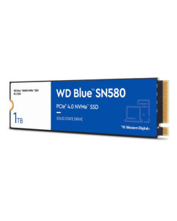 WD 1TB Blue SN580 M.2 NVMe Gen4 SSD, M.2 2280, PCIe4, TLC NAND, R/W 4150/4150 MB/s, 600K/750K IOPS