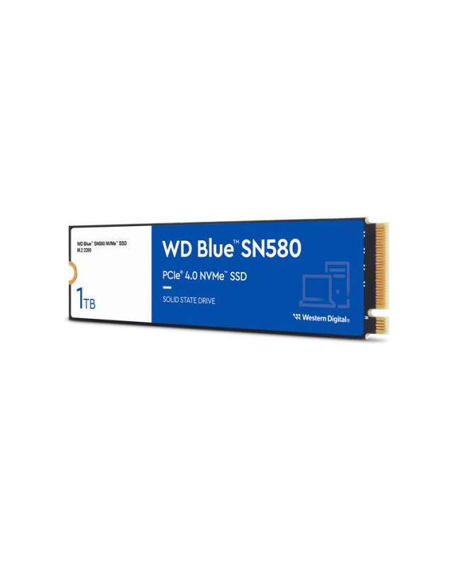 WD 1TB Blue SN580 M.2 NVMe Gen4 SSD, M.2 2280, PCIe4, TLC NAND, R/W 4150/4150 MB/s, 600K/750K IOPS