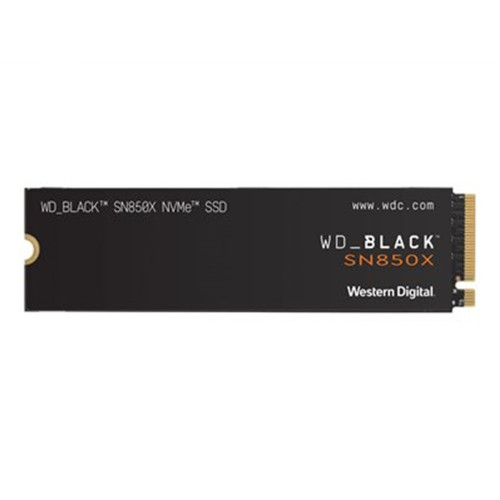WD 1TB Black SN850X M.2 NVMe SSD, M.2 2280, PCIe4, TLC 3D NAND, R/W 7300/6300 MB/s, 800K/1,100K IOPS, No Heatsink