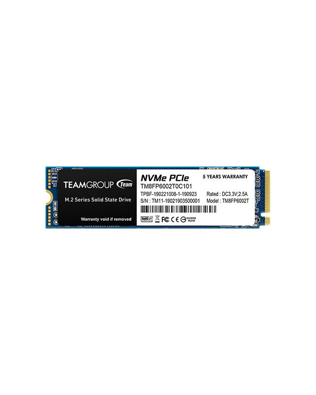 Team 2TB MP33 M.2 NVMe Gen3 SSD, M.2 2280, PCIe3, R/W 1800/1500 MB/s