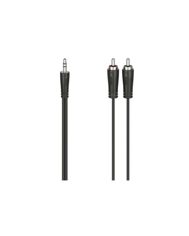 Hama 3.5mm Jack Plug to 2x RCA Plugs Converter Cable, Stereo, 1.5m