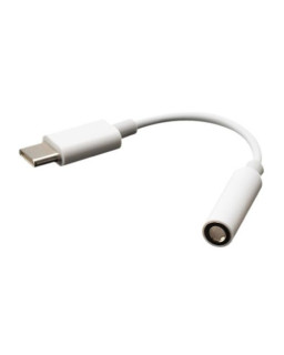 Akasa USB Type-C Male to 3.5mm Jack Female Adapter, 10cm, White