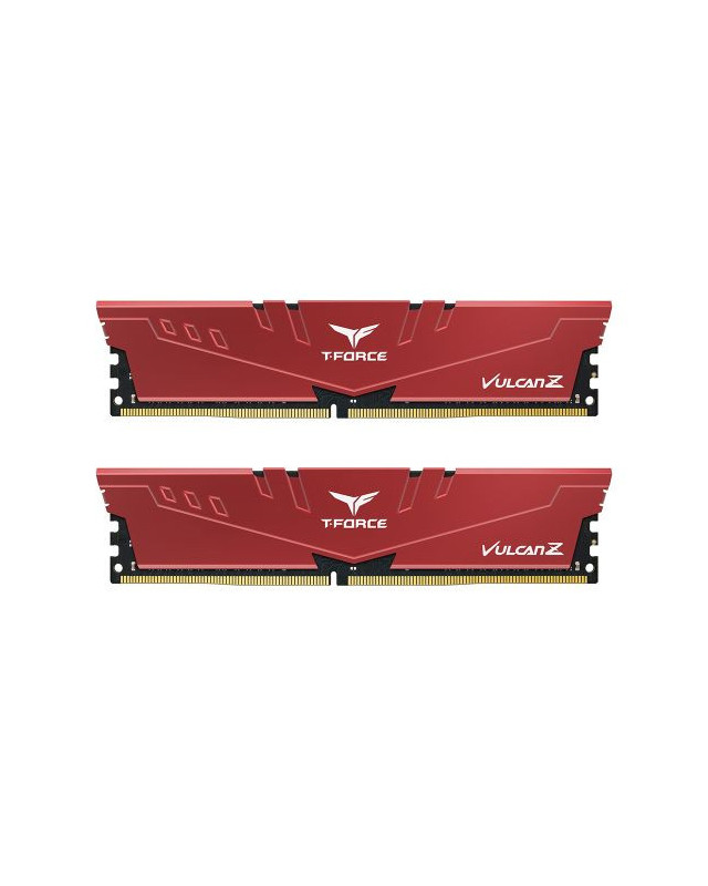 Team T-Force Vulcan Z 16GB Kit (2 x 8GB), DDR4, 3200MHz (PC4-25600), CL16, XMP 2.0, DIMM Memory, Red