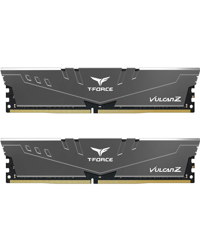 Team T-Force Vulcan Z 32GB Kit (2 x 16GB), DDR4, 3200MHz (PC4-25600), CL16, XMP 2.0, DIMM Memory, Grey