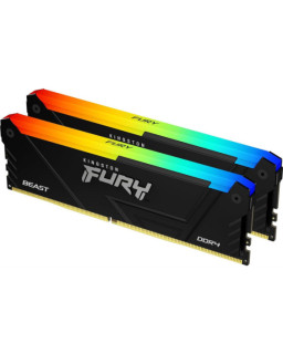 Kingston Fury Beast RGB 16GB Kit (2 x 8GB), DDR4, 3200MHz (PC4-25600), CL16, XMP, DIMM Memory