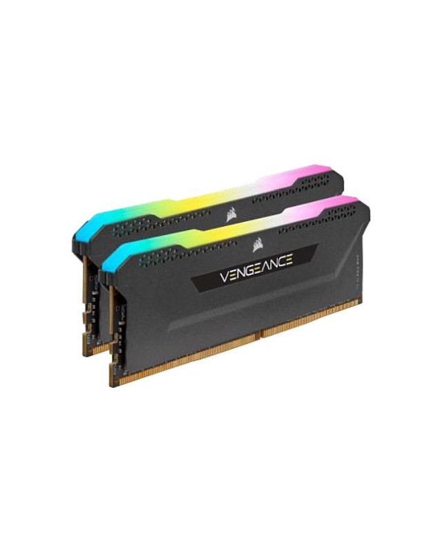 Corsair Vengeance RGB Pro SL 16GB Kit (2 x 8GB), DDR4, 3200MHz (PC4-25600), CL16, XMP 2.0, Black
