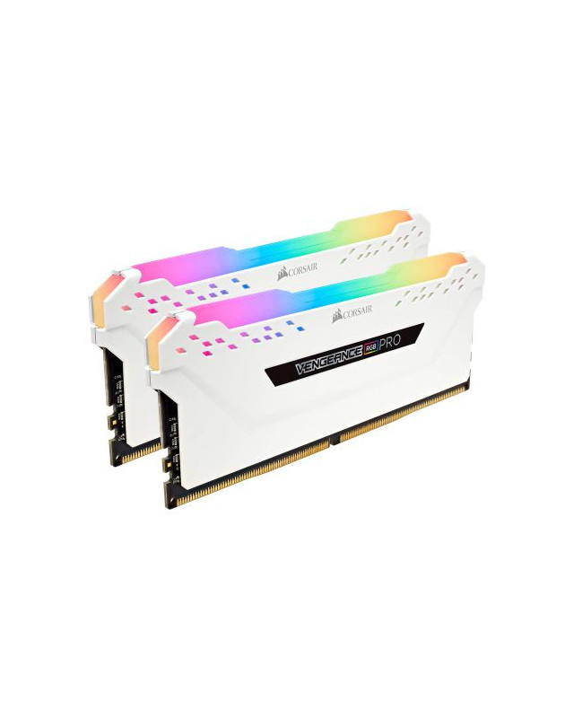 Corsair Vengeance RGB Pro 16GB Kit (2 x 8GB), DDR4, 3200MHz (PC4-25600), CL16, XMP 2.0, White