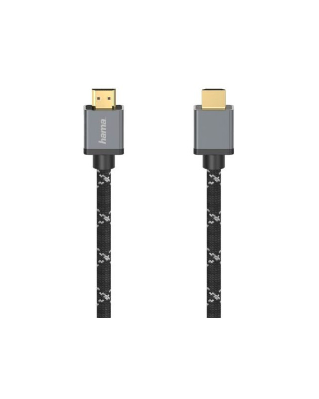 Hama Ultra High Speed HDMI Cable, Ultra-HD 8K, Gold-Plated, Braided Sheath, 3 Metre