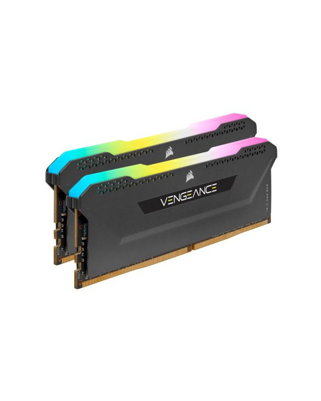 Corsair Vengeance RGB Pro SL 32GB Kit (2 x 16GB), DDR4, 3200MHz, CL16, XMP 2.0, Black, DIMM Memory, Ryzen Optimised