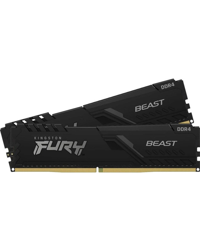 Kingston Fury Beast 64GB Kit (2 x 32GB), DDR4, 3200MHz (PC4-25600), CL16, XMP, DIMM Memory