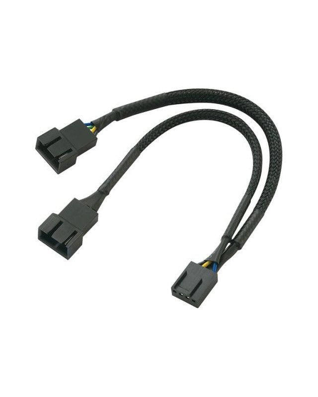 Akasa PWM Fan Splitter Cable, 2 PWM Fans from Single PWM Header, 15cm