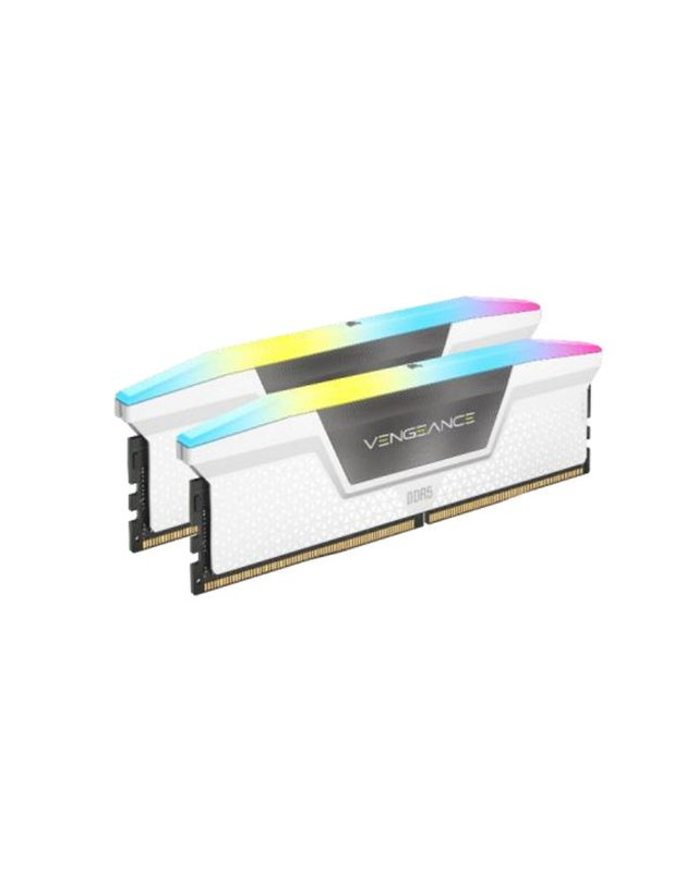 Corsair Vengeance RGB 32GB Kit (2 x 16GB), DDR5, 5200MHz (PC5-41600), CL40, 1.25V, XMP 3.0, PMIC, DIMM Memory, White