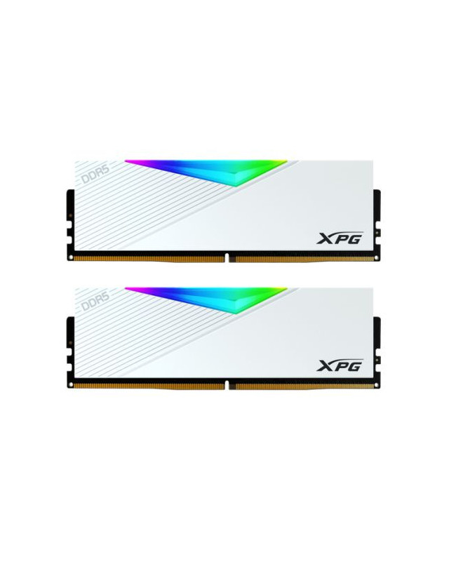 ADATA XPG Lancer RGB 32GB Kit (2 x 16GB), DDR5, 6400MHz, CL32, 1.4V, ECC, AMD EXPO & Intel XMP 3.0, PMIC, DIMM Memory, White