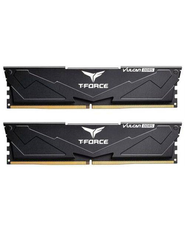 Team T-Force Vulcan 32GB Kit (2 x 16GB), DDR5, 6000MHz (PC5-48000), CL38, ECC, AMD EXPO & Intel XMP 3.0, PMIC, DIMM Memory, Black