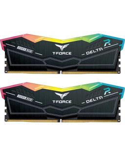 Team T-Force Delta RGB 32GB Kit (2 x 16GB), DDR5, 6000MHz (PC5-48000), CL38, ECC, AMD EXPO & XMP 3.0, PMIC, DIMM Memory, Black